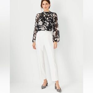 Ann Taylor The Eva Easy Ankle Pant, Winter White, Size XS